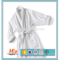 Wholesale White Hotel Velour Bathrobe With Embroidery